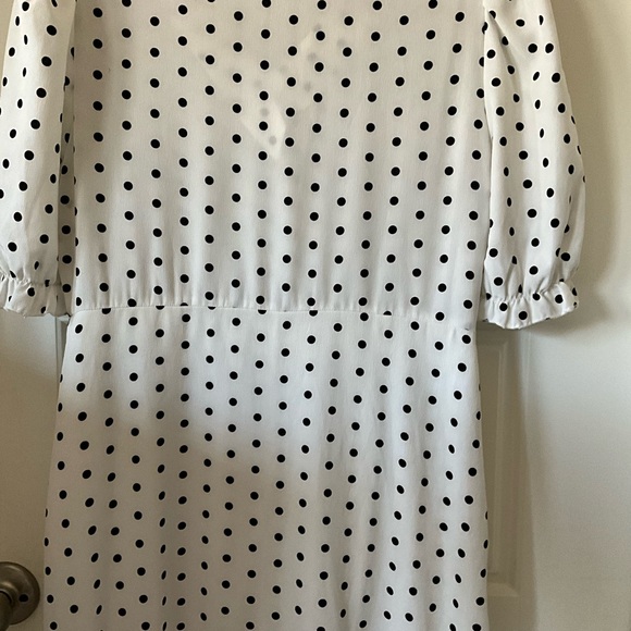 SHEIN Black and White Polka Dot Short Sleeve Dress - Picture 4 of 6